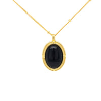 18K Gold Plated Sterling Silver Dark Night Necklace