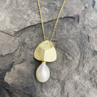 18K Gold Plated Sterling Silver Facet Necklace