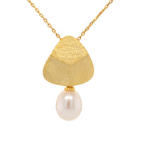 18K Gold Plated Sterling Silver Facet Necklace