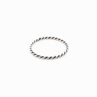 Sterling Silver Stackable Twisted Ring