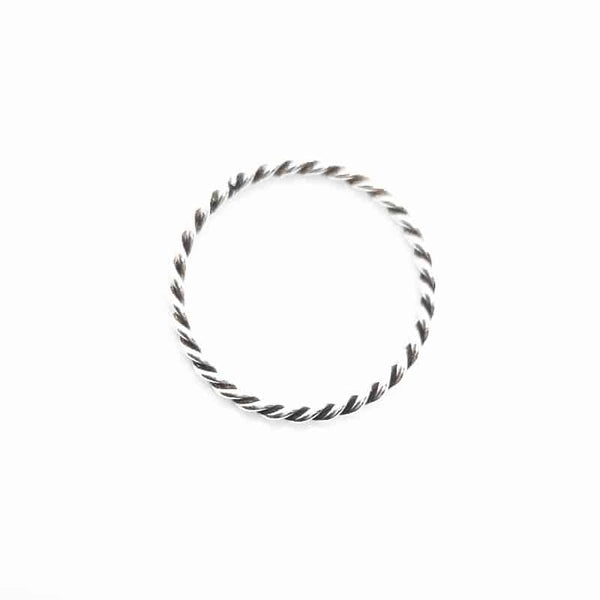 Sterling Silver Stackable Twisted Ring