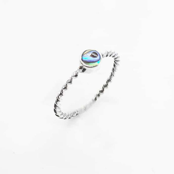 Paua Shell Sterling Silver Ring