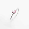 Pink Mother of Pearl Silver Ring