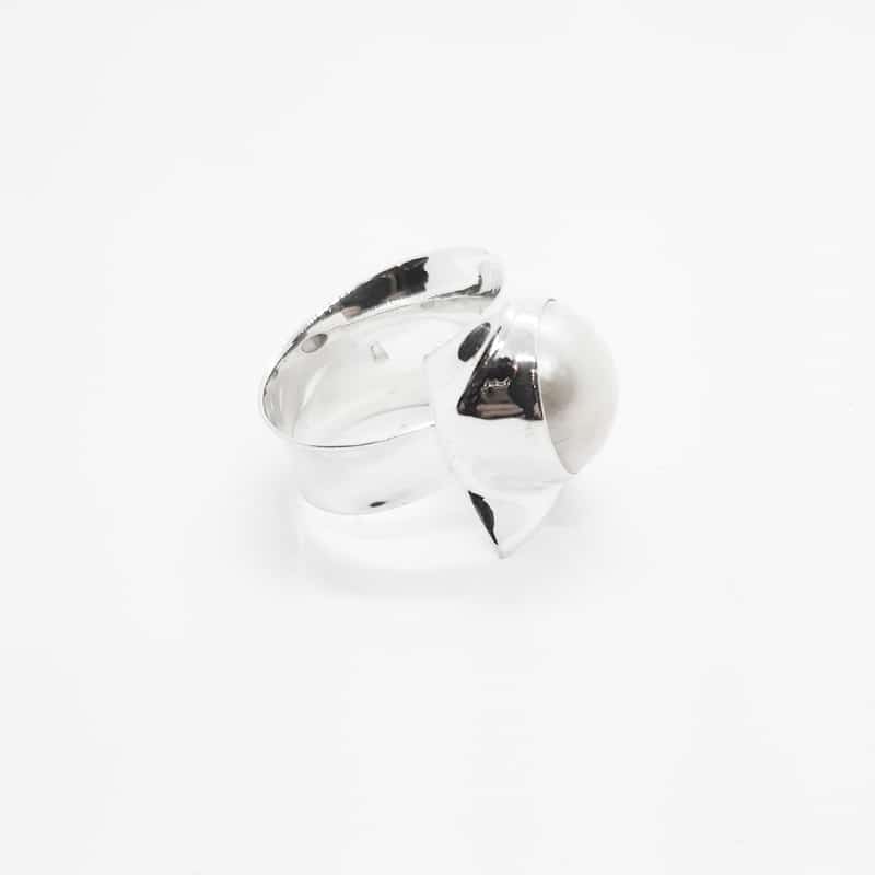 Fresh Water Mabe Pearl Sterling Silver Ring