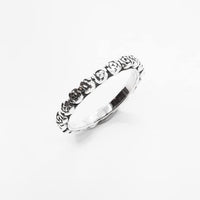 Sterling Silver Stackable Rose Band Ring