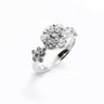 ASHA Sterling Silver CZ Flower Ring