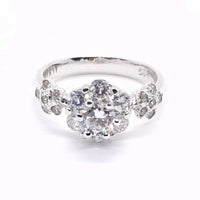 ASHA Sterling Silver CZ Embedded Ring