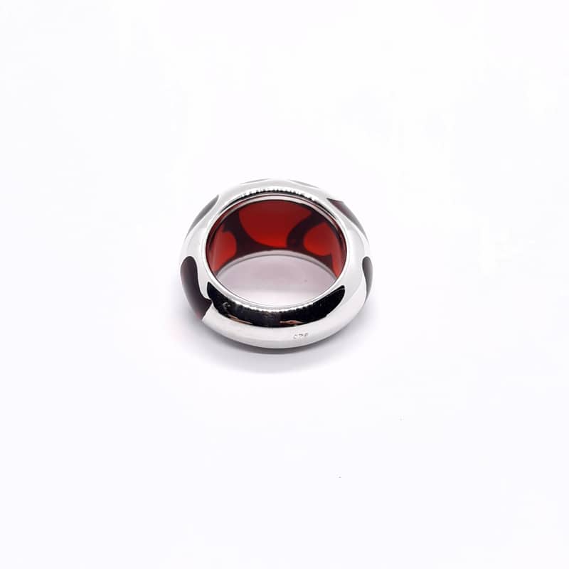 ASHA Sterling Silver Heart Resin Ring