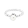 Fresh Water Pearl Rhodium Plated Silver Ring
