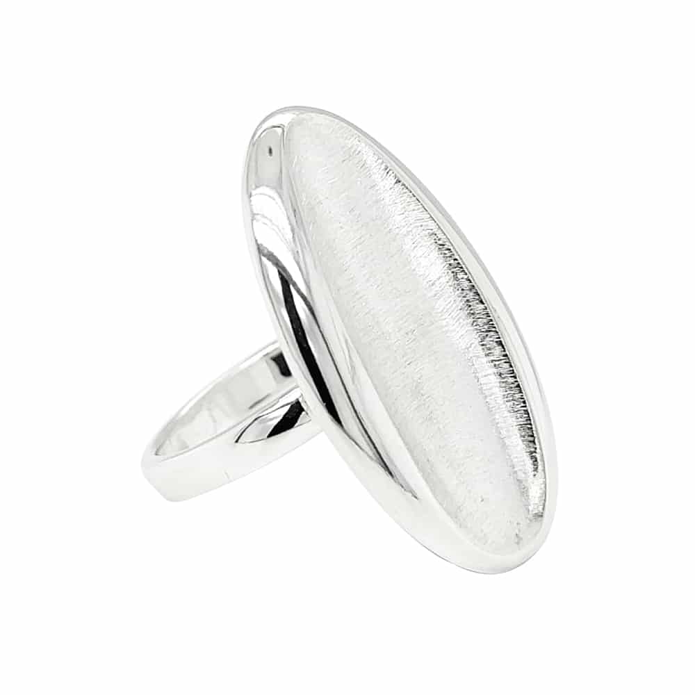 Shield Modern Silver Ring
