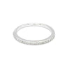 Rhodium Plated Sterling Silver CZ Fine Ring
