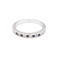 Sapphire Blue Coloured CZ Ring