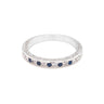 Sapphire Blue Coloured CZ Ring