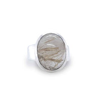 Golden Rutilite Sterling Silver Ring