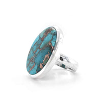 Copper Turquoise Sterling Silver Ring