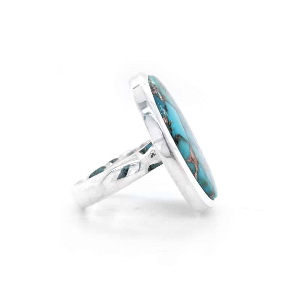Copper Turquoise Sterling Silver Ring