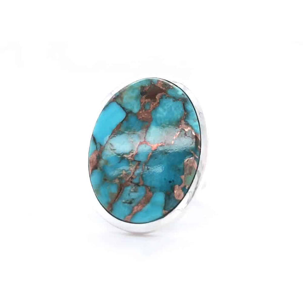 Copper Turquoise Sterling Silver Ring