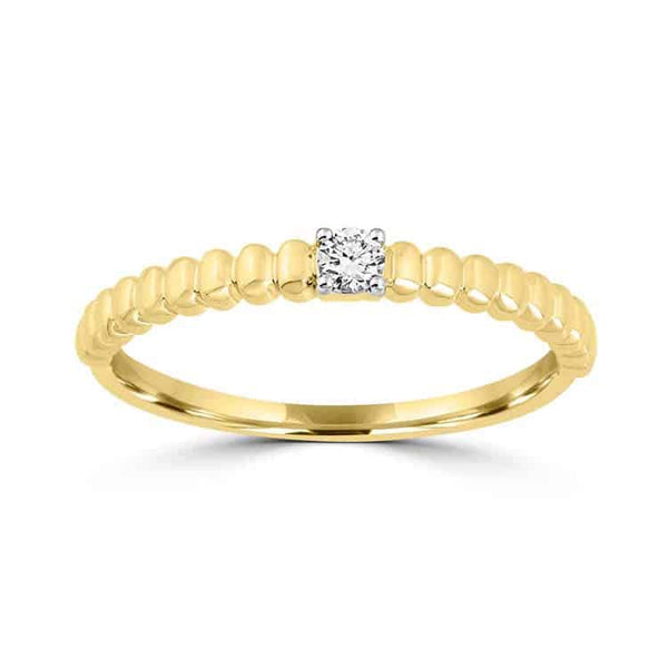 Diamond Ring with 0.05ct Diamonds in 9K Gold