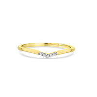 Ring with 0.02ct Diamonds in 9K Yellow Gold