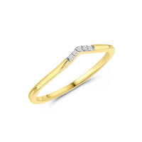Ring with 0.02ct Diamonds in 9K Yellow Gold