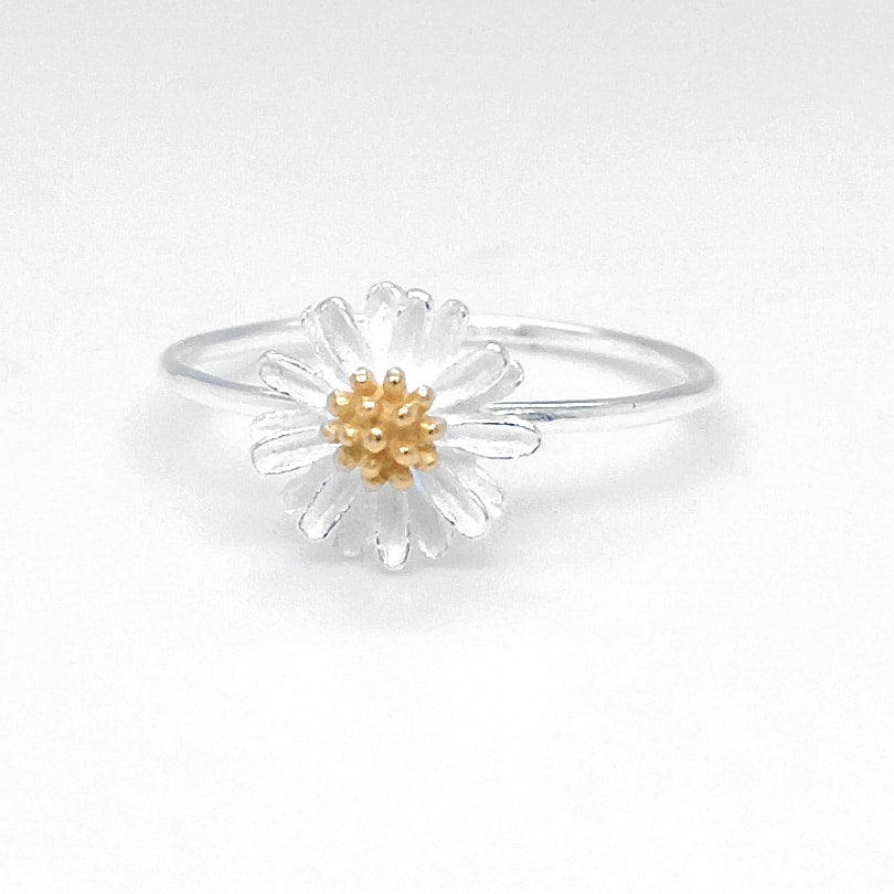Sterling Silver Daisy Flower Ring