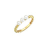 9ct Yellow Gold Freshwater Pearl Beaded Ring