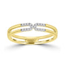 Diamond Ring with 0.06ct Diamonds in 9K Gold