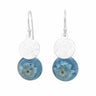 Azure Brushed Silver Earrings