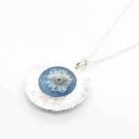 Azure Brushed Silver Necklace