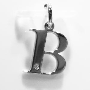 A to Z Initial Silver Pendant with Diamond