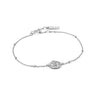 Silver Emblem Beaded Bracelet