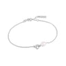 Silver Pearl Link Chain Bracelet