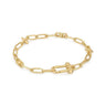 Silver Stud Link Charm Bracelet