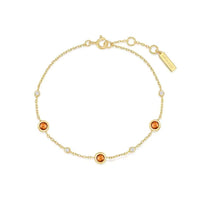 Gold Nano Gem Station Bracelet