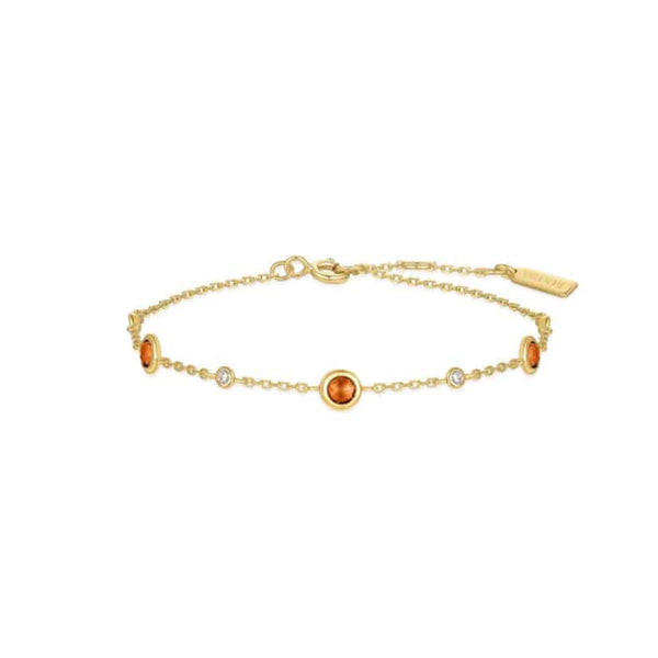 Gold Nano Gem Station Bracelet