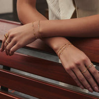 Gold Nano Gem Station Bracelet