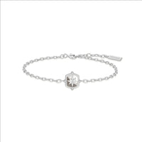 Silver Colour-Block Mother of Pearl Star Bracelet