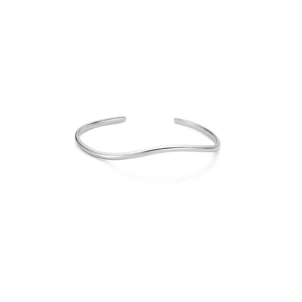 Silver Wave Cuff Bracelet