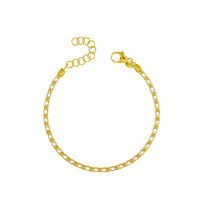 925 Italian Silver Monalisa Bracelet Gold