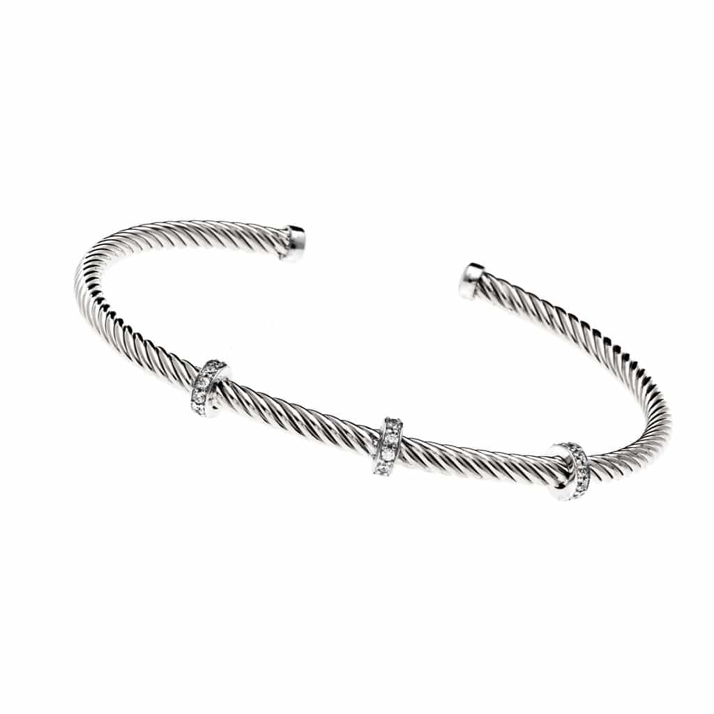 XANTHE SILVER CUFF BANGLE