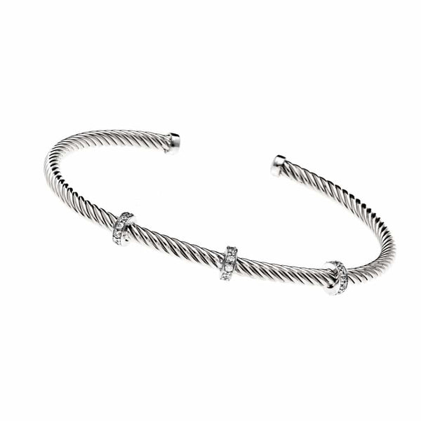 XANTHE SILVER CUFF BANGLE