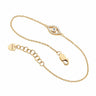 Sterling Silver CZ Bezel Set Evil Eye Bracelet Gold