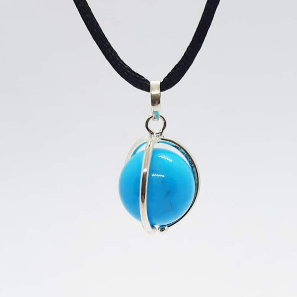 Blue Howlite Ball Pendant