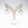 Sterling Silver & Fresh Water Pearl Circle Earrings