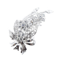 Crystal Bouquet Brooch White Gold