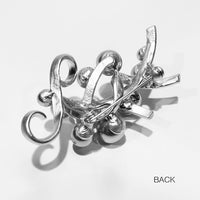 Silver Faux Pearl Brooch