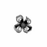 Matte Finish Small Flower Brooch Black
