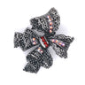 Crystal Lace Bow Brooch Red