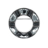 Doughnut Shape Crystal Brooch Black