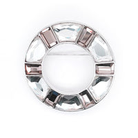 Doughnut Shape Crystal Brooch